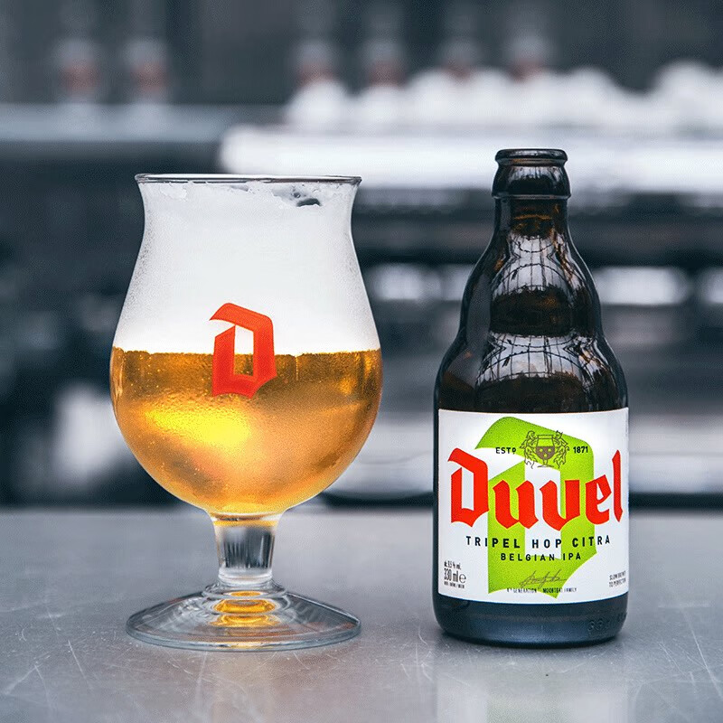 督威（DuveL）三花IPA啤酒 比利时原瓶进口精酿啤酒 整箱装 督威三花啤酒 330mL 24瓶
