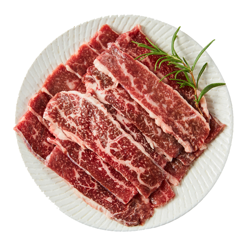 PLUS会员：天谱乐食 澳洲谷饲M3安格斯牛烤肉片 200g*4件