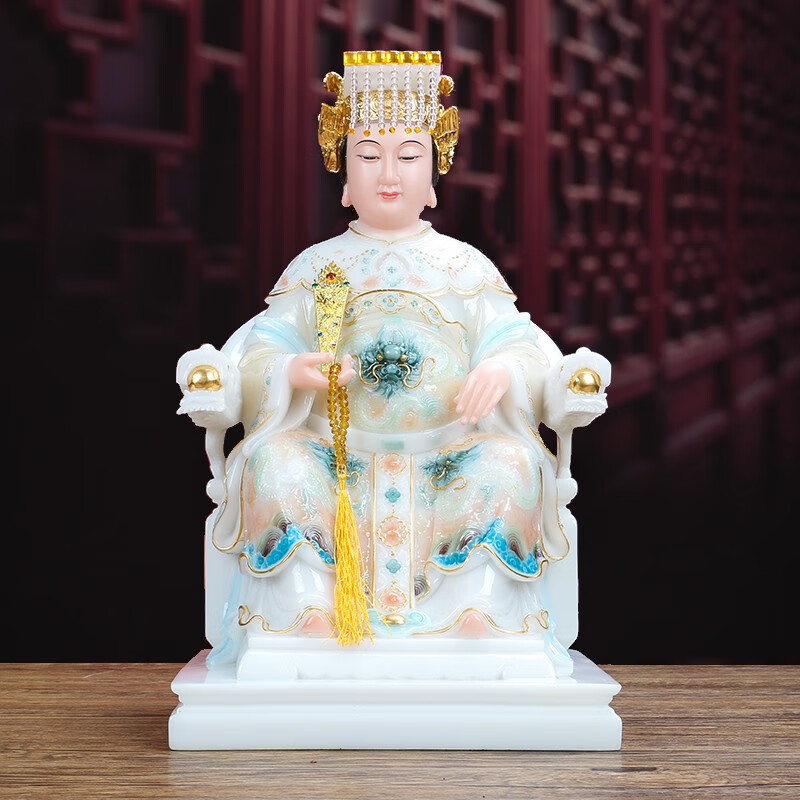 梵泽福 汉白玉佛像 妈祖娘娘神像 海神妈祖像摆件妈祖神像 妈祖像 16