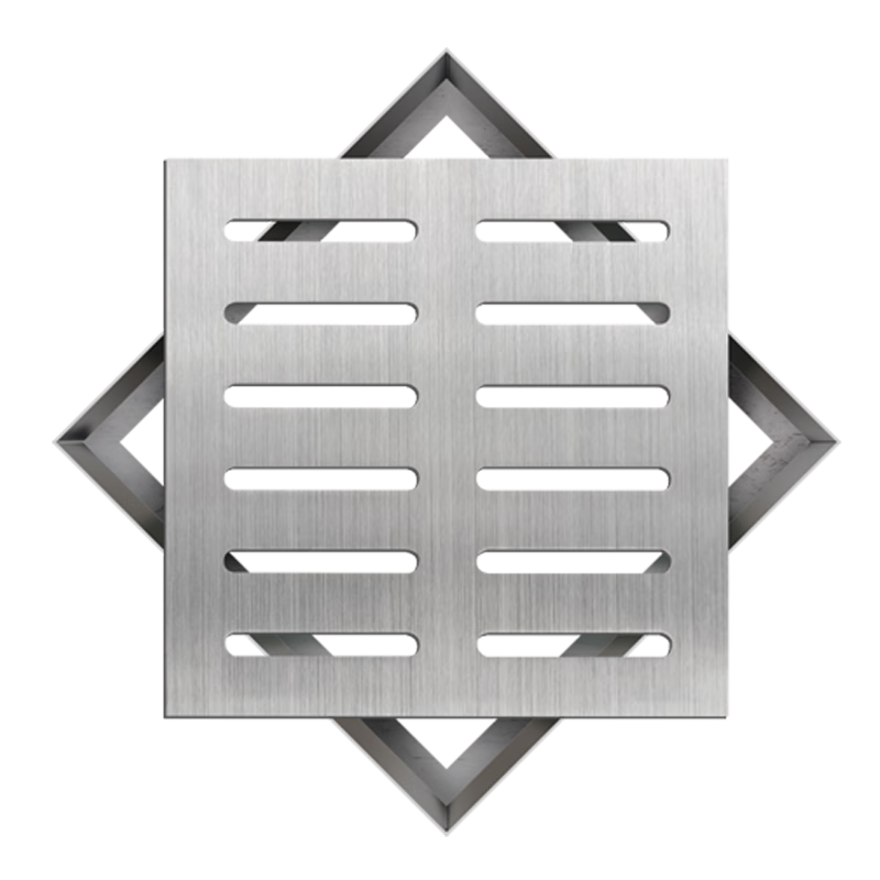 欧芬琦（OUFENQI）304不锈钢井盖雨水篦子排水沟盖板装饰方形防滑庭院地漏带框定制 【304不锈钢】300*300*30*3mm