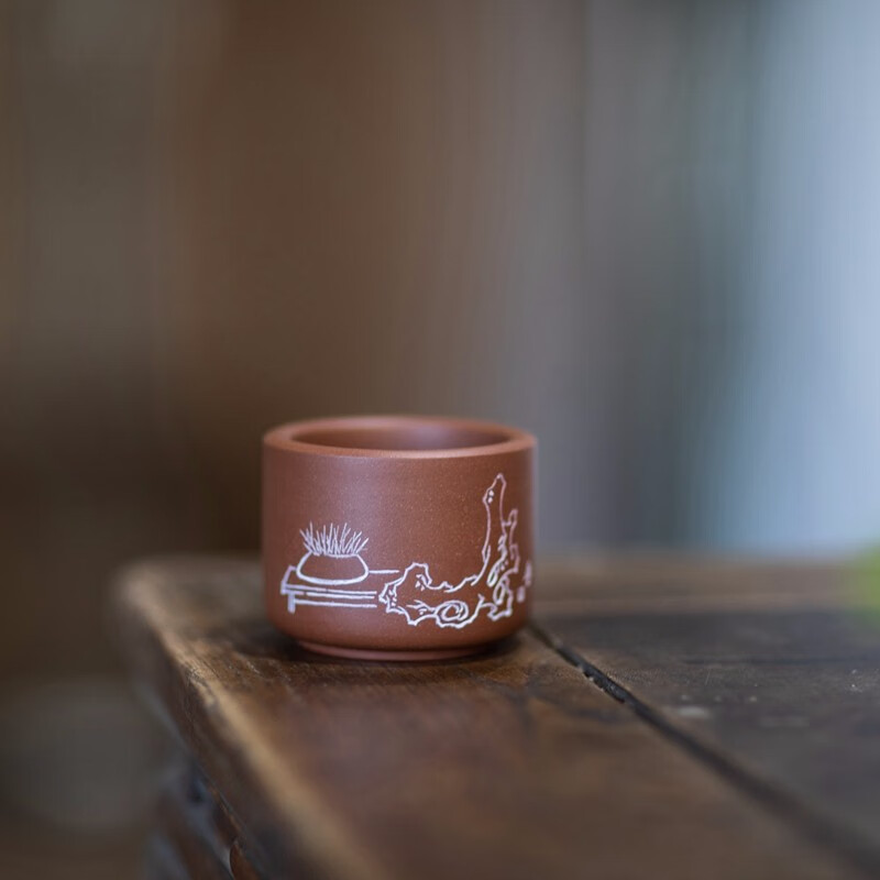 钵至钵至茶庄 宜兴紫砂杯 石丁朱道君 手工制作 无邪杯 作 无邪杯 作