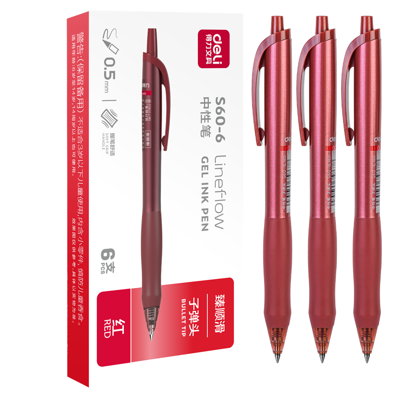 deli˳Ա 0.5mmӵͷѧˢʦԱ ɫ6֧װ S60-6 43.05Ԫ(ȯ8.61Ԫ/)