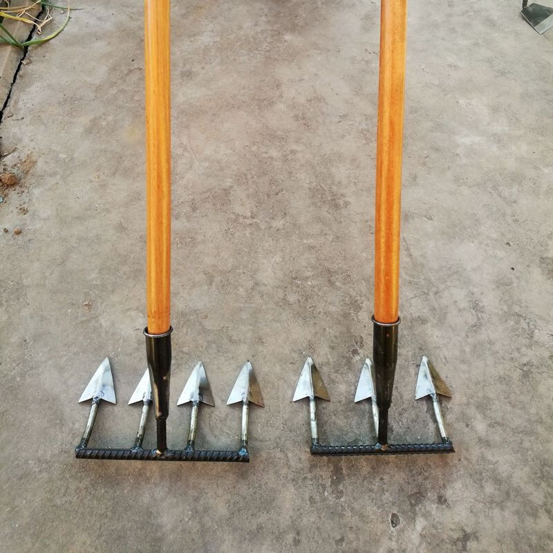 欧诺莱松土翻地纯手工耙子种菜开荒四齿三齿耙子锄头农用工具 三齿耙