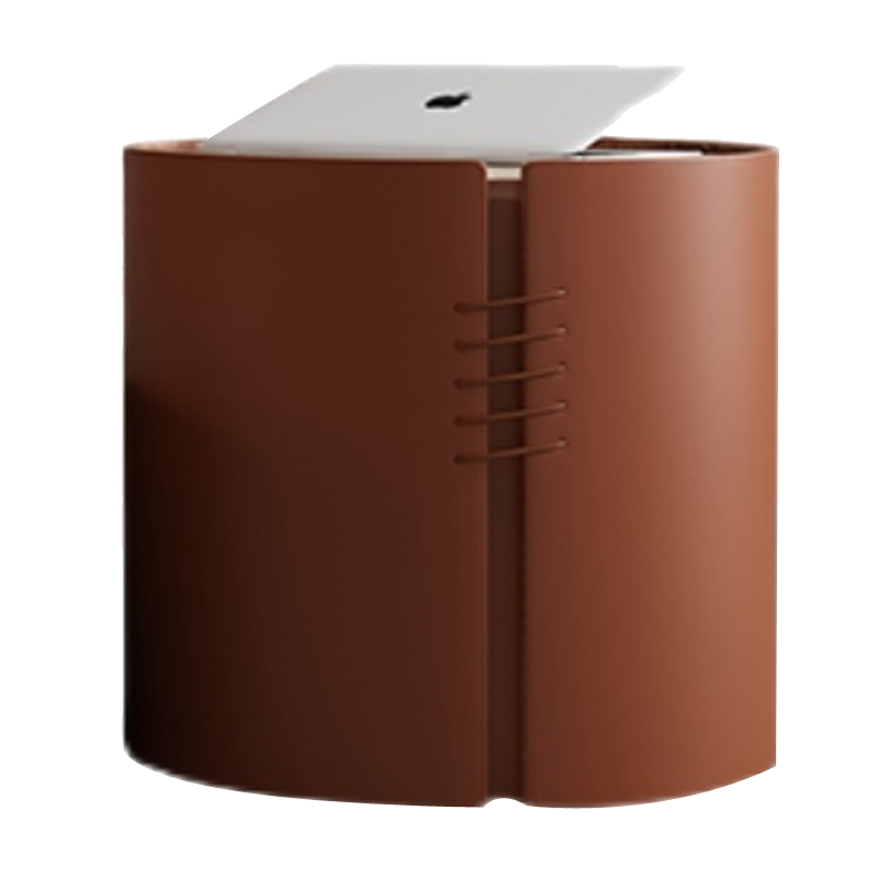 【咨询返3%】宜森缘 北欧圆形岩板茶几组合客厅小户型家用轻奢马鞍皮现代简约小茶几桌 马鞍皮小茶几(潘多拉岩板) 整装