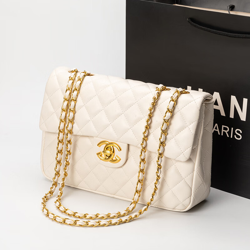 IT香奈小香风儿包女包牌2025新款时尚单肩斜挎轻奢百搭学生 黑色