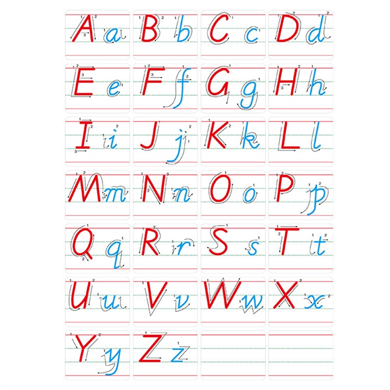 批发小号笔顺磁贴 英文大小字母笔画磁铁教学教具冰箱贴28片早教 小号
