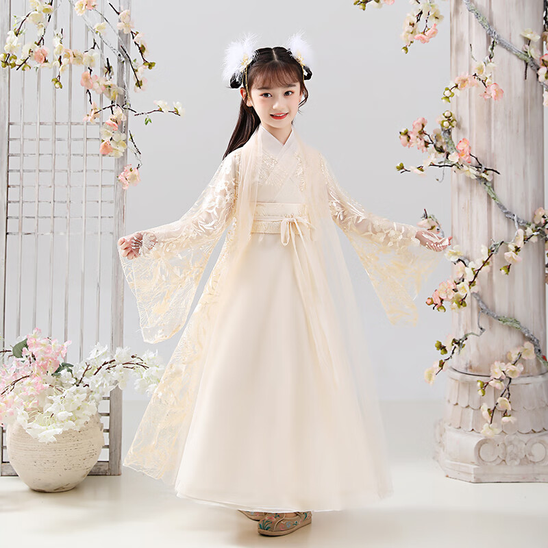 女童汉服儿童汉服夏季新款女童古装中国风女孩唐装襦裙超仙小女孩公主