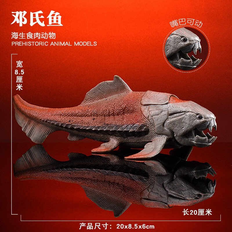 儿童玩具仿真动物模型史前时代深海洋生物远古巨兽认知鱼摆件手办 邓