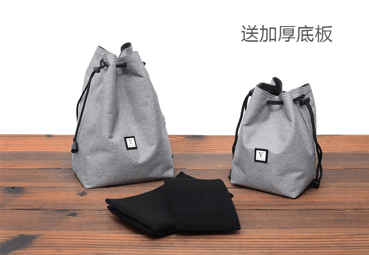 埠帝适用于佳能M50微单相机内胆包尼康保护套便携富士xt5XT30索尼相机 浅灰小号无肩带