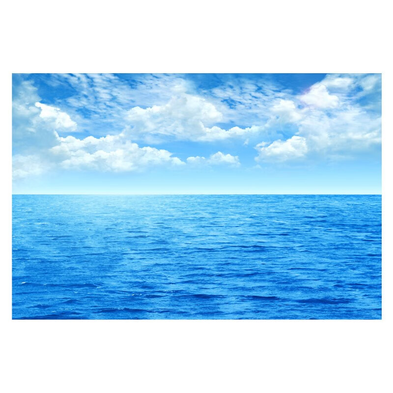 润临鹤梵想大海蓝天风景画海水白云海景贴画客厅房间餐厅装饰画自粘