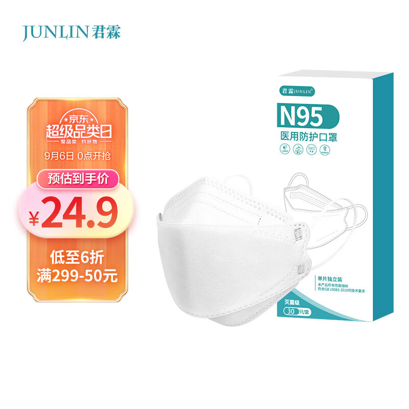 【口罩价格走势】君霖N95医用口罩的舒适度和防护能力双重保障
