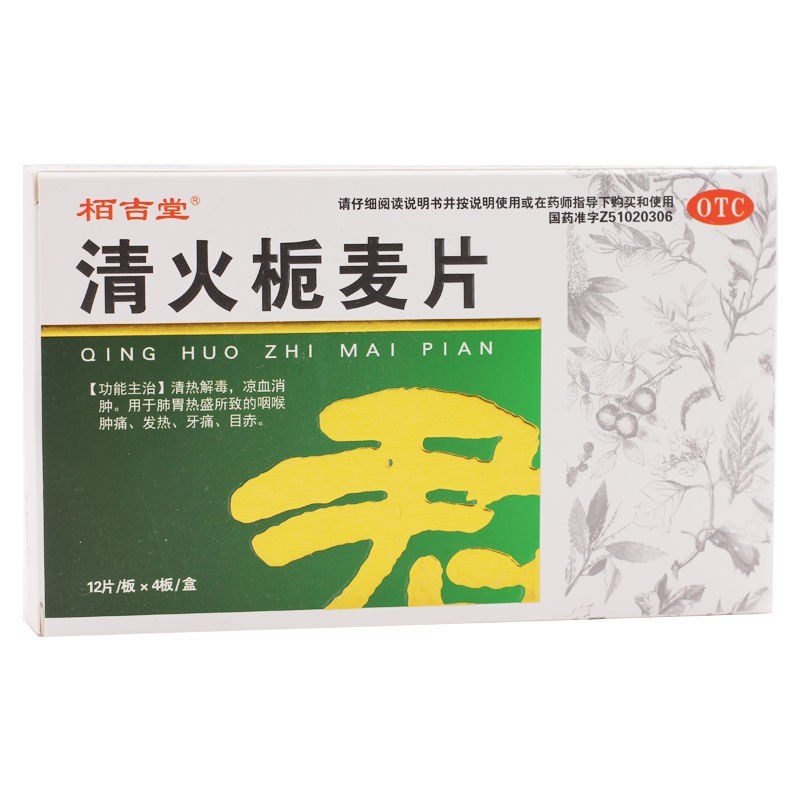 清火栀麦片 48片 1盒