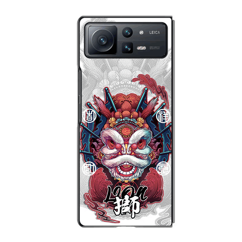 尚绚适用小米mixfold4手机壳真皮定制MIXFold3?；ぬ资鄙蟹堑缍品浪ど涛袢Ъ芷ぬ?小米MIX Flod4【真皮-针孔黑】