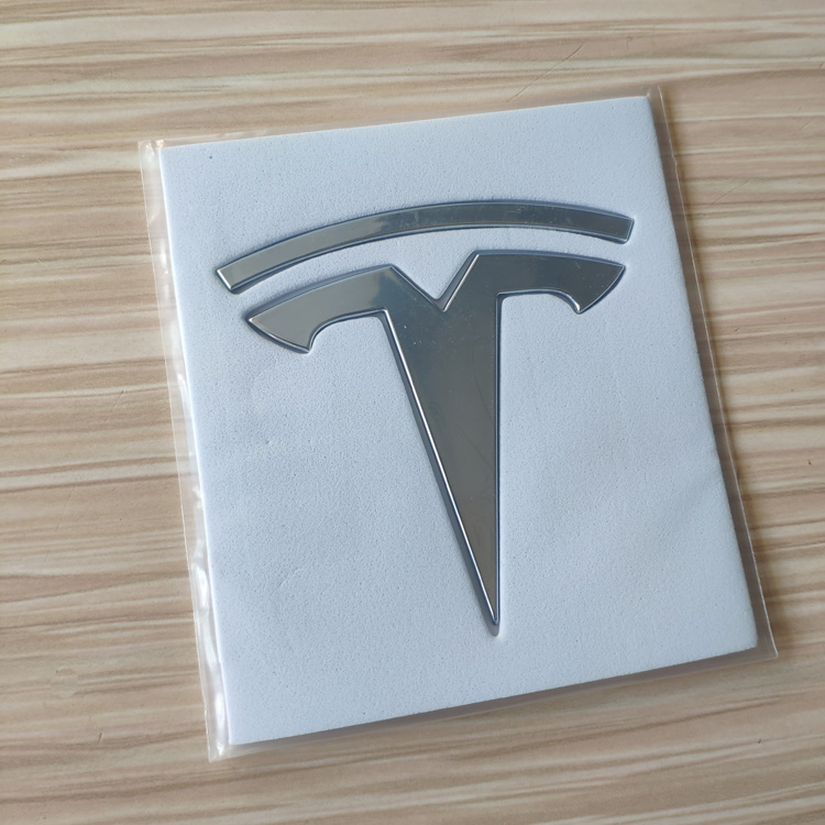 适用特斯拉model3 y尾门车标贴t型后尾标志车头前机盖标改装 model 3