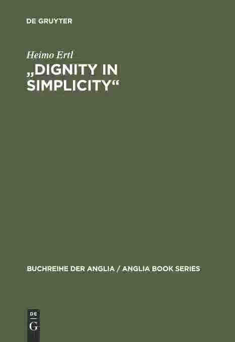 预订 dignity in simplicity