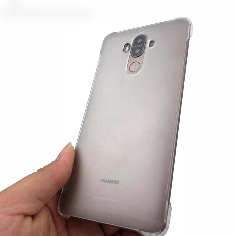 华为mate9原装手机壳 华为mate9原厂保护套 半透明四角硬壳mt9磨砂mha
