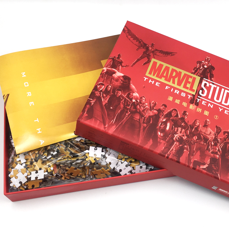 漫威电影宇宙十周年拼图金色纪念版 内含1000片漫威周边粉丝必备