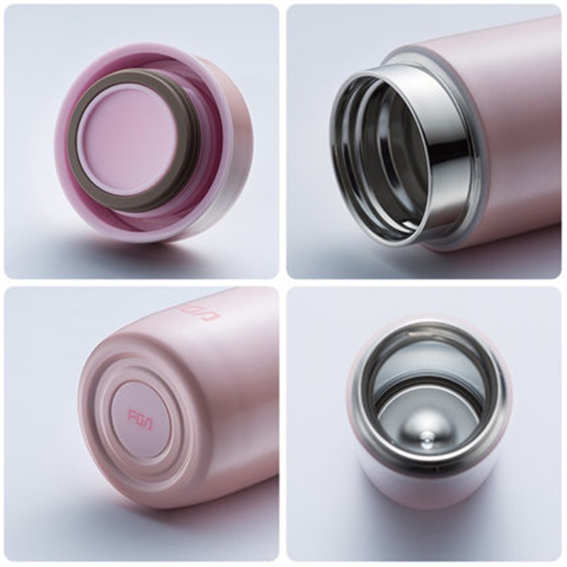 富光保温杯 男女便携可爱学生创意304不锈钢男女士迷你韩版儿童水杯 优雅白【304不锈钢】300ml