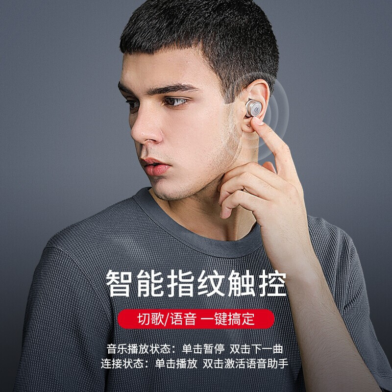 网易云音乐 真无线蓝牙耳机 入耳式运动跑步游戏耳机 苹果华为荣耀小米手机双耳通话降噪耳麦 红ME01TWS Pro+