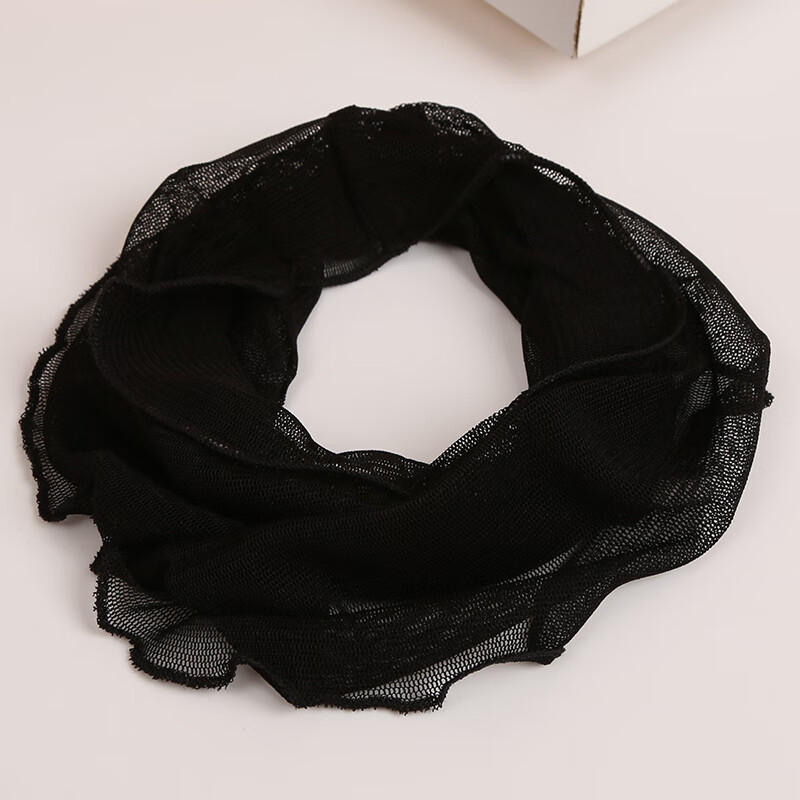 春秋围脖女桑蚕丝脖套装饰假领子薄款夏天脖子防晒护颈小丝巾 黑色