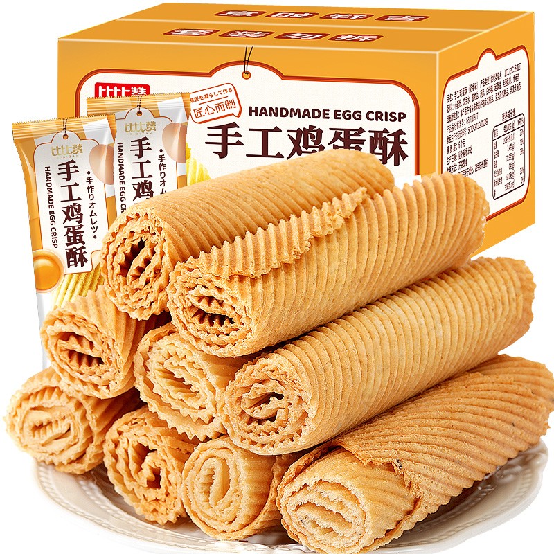 比比赞（BIBIZAN）手工鸡蛋酥老式糕点蛋卷棒饼干网红零食小吃休闲美食品整箱 【奶香味】 240g怎么样,好用不?