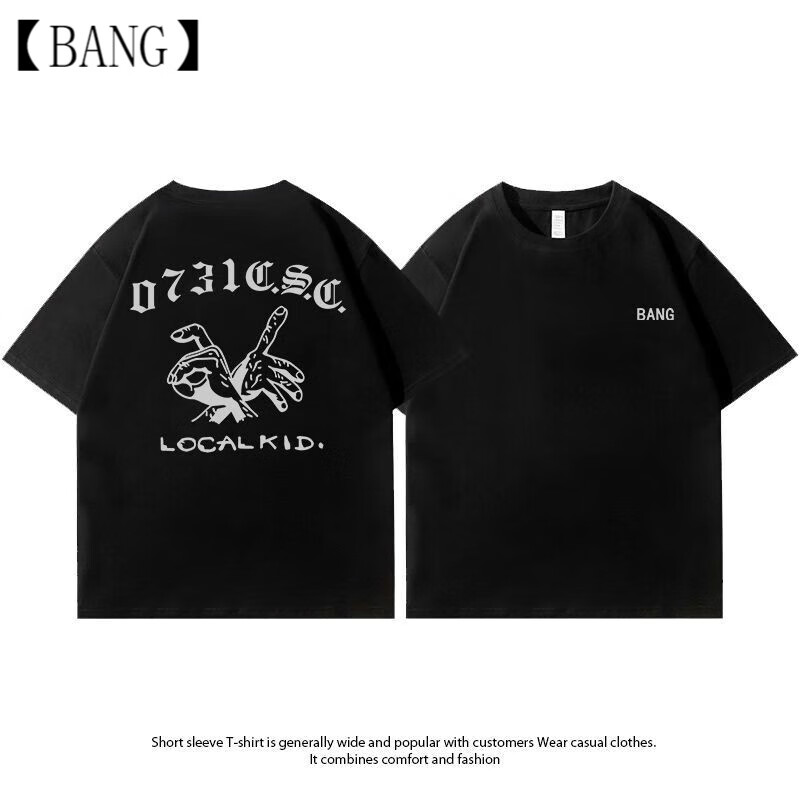 capital kiss【bang】c-blo 邦 0731 csc系列手势印花刘聪情侣短袖t