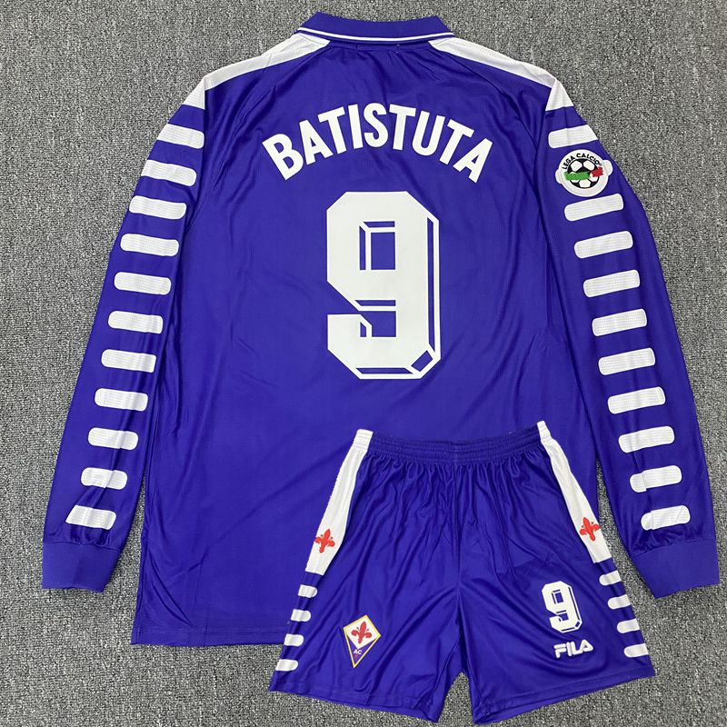 佛罗伦萨球衣98-99意甲主场鲁伊科斯塔战神9号巴蒂斯图塔足球队服