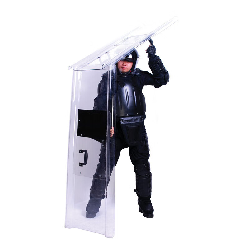 2米/1.6米组合战术防暴盾牌 安保手持式手持透明pc战术防护墙盾