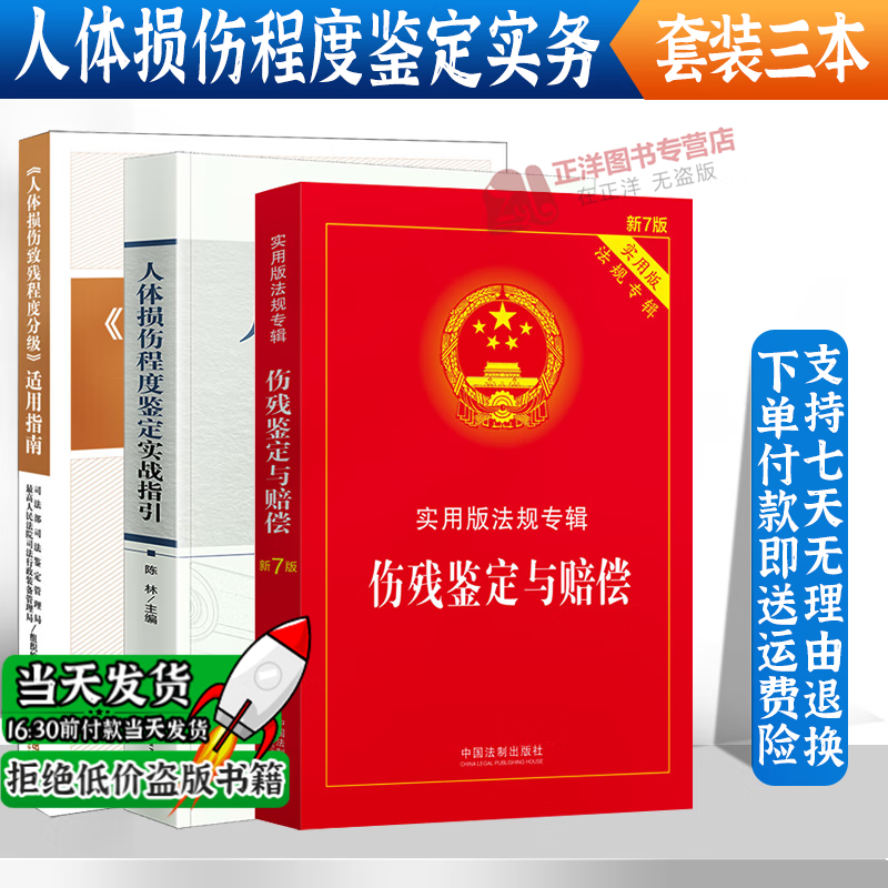 现货速发】【含鉴定标准】人体损伤程度鉴定实战指引+《人体损伤致残程度分级》适用指南+伤残鉴定与赔偿