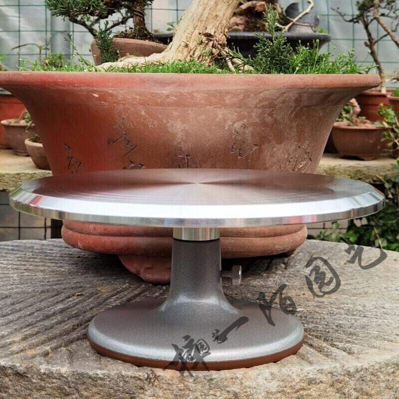 奔新农盆景转盘旋转台树桩制作台手动盆景修剪台转盘造型台铝合金长
