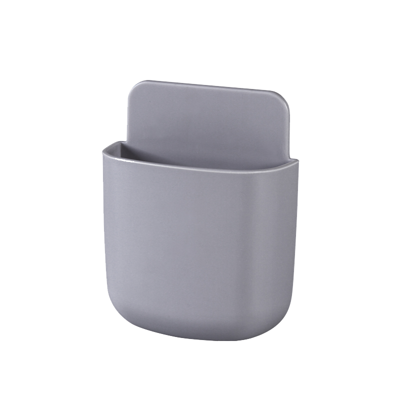 全球仓 壁挂遥控器收纳盒 客厅电视空调遥控器盒遥控  创意客厅挂墙挂架塑料手机杂物整理盒 灰色