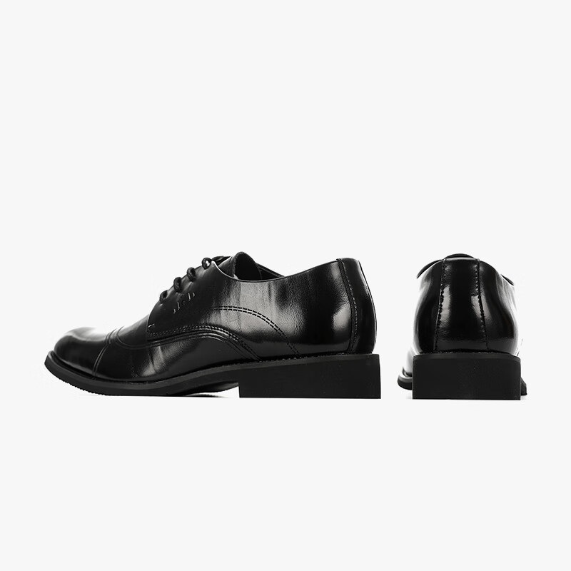 Walker Shop【品牌精选】皮鞋男新款简约百搭商务正装鞋男透气休闲鞋子男 黑色 44