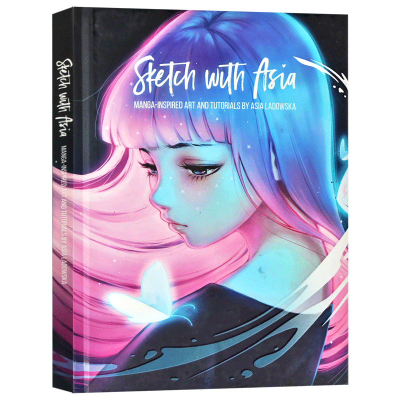 英文原版 和艾莎一起创作 sketch with asia 动漫绘画技巧手绘新手