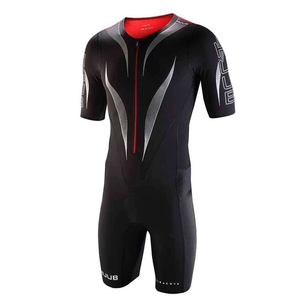 凭霄连体骑行服铁人三项夏季骑行服男自行车公路连体紧身比赛服铁 浅