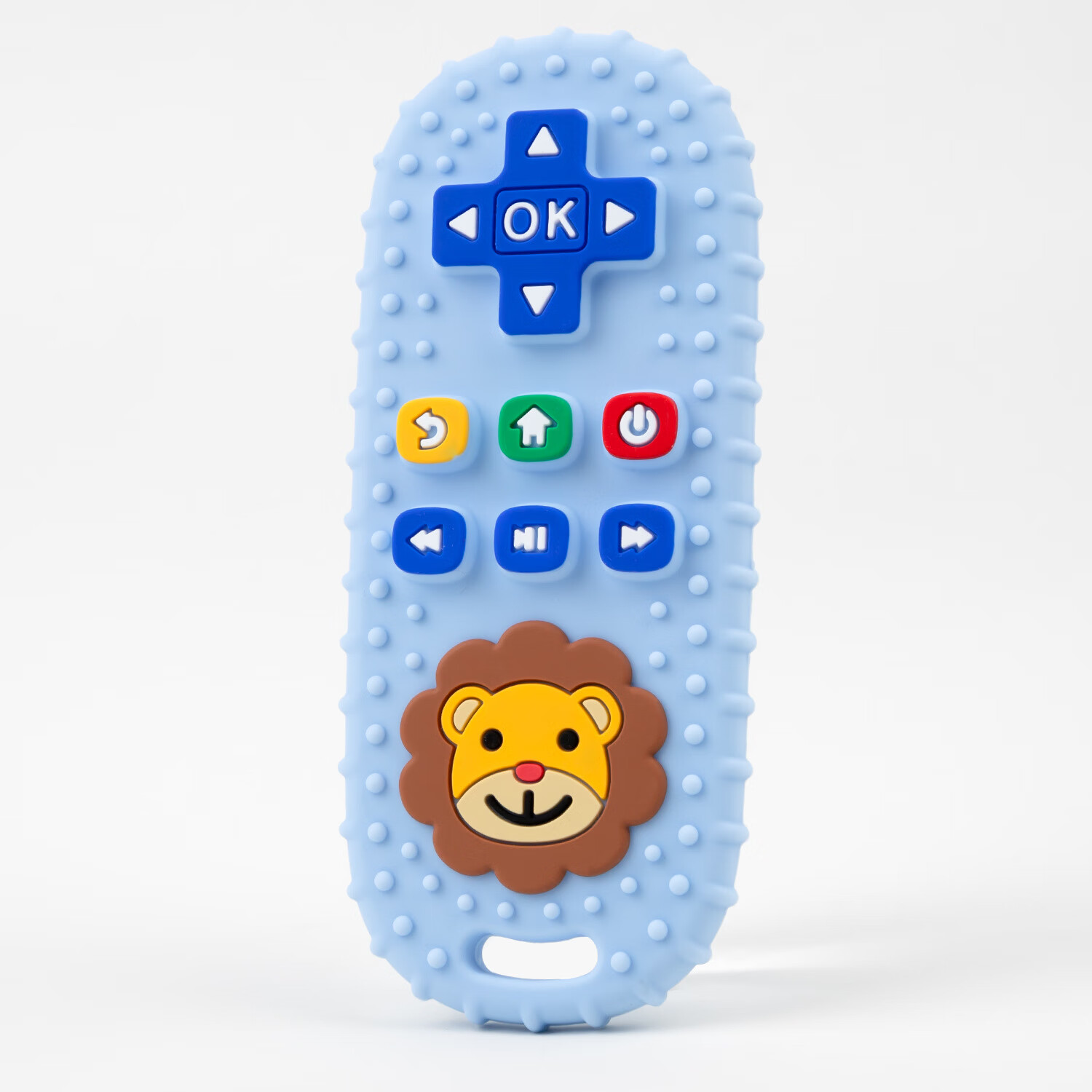 柏佳源仿真遥控器磨牙棒食品级硅胶卡通玩具适用3个月 蓝色（1个装）