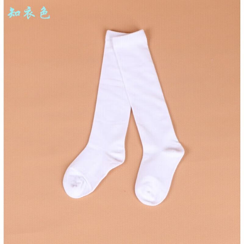 儿童长筒袜夏袜白袜子女童小学生到膝盖的袜子春秋过膝白色足球袜男童