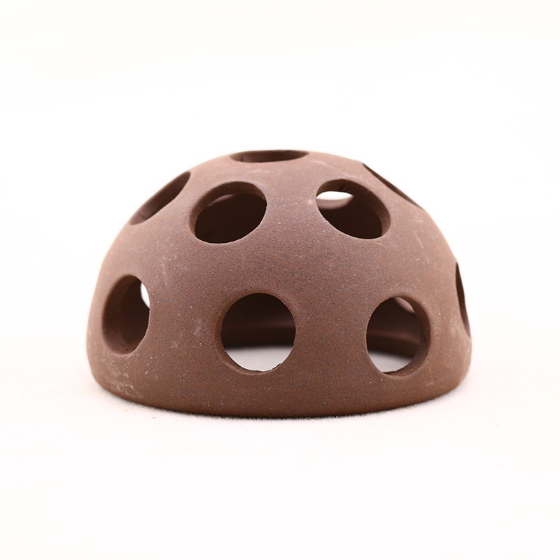 听白阁水晶虾屋观赏虾罐陶罐土管虾窝水晶虾繁殖组极火宠物虾窝 半球