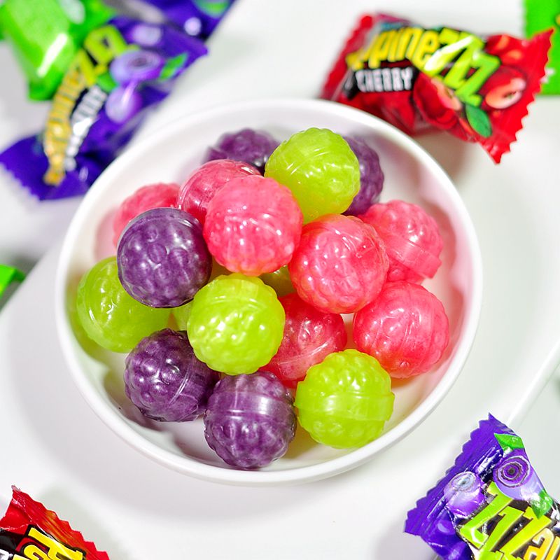 如胜乌克兰进口小酸酸爆浆硬糖如年货胜水果糖俄罗斯圣诞节糖果零食