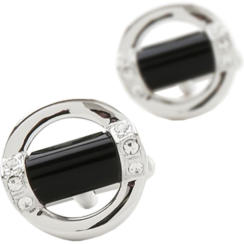 时尚袖扣价格走势，施华洛世奇水晶男士袖扣定制刻字礼盒包装|袖扣价格走势网站