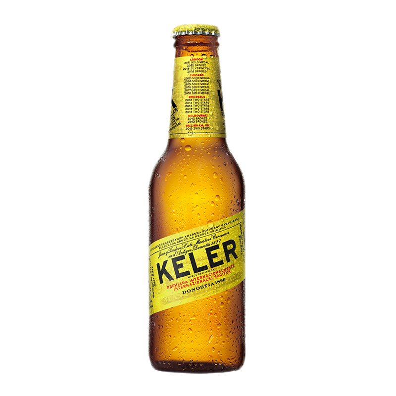 开勒(keler)西班牙原瓶进口大麦麦芽黄啤 淡色拉格啤酒整箱 250ml*12