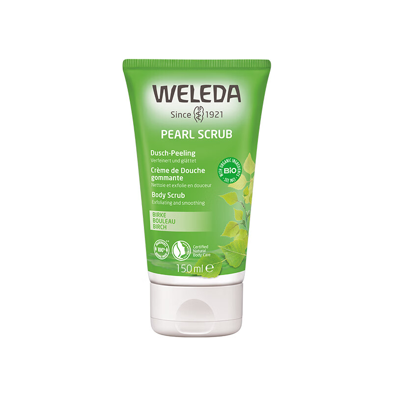维蕾德(WELEDA)瑞士进口白桦木身体磨砂膏去角质死皮鸡皮关节黑嫩白全身深层清洁男女士 有机白桦磨砂膏150ml