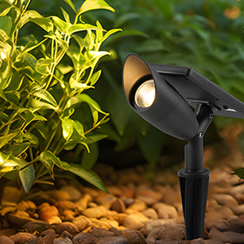 丞明太阳能照明射灯聚光灯户外防水照树灯别墅庭院氛围草坪灯中山灯具 暖光款