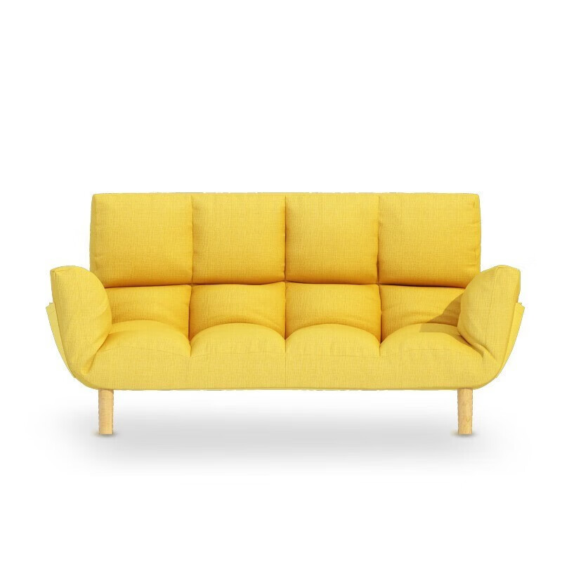 欧奥森（ouaosen）沙发床客厅多功能两用可折叠双人小户型网红伸缩床单人坐卧经济型 N645-01-柠檬黄+抱枕两个