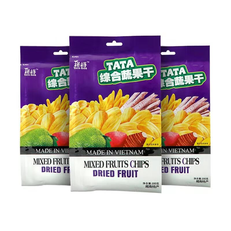 越南进口 TATA 榙榙 休闲零食 综合蔬果干200g*3袋