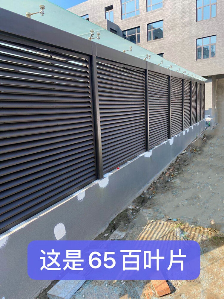 铝合金外墙防雨百叶空调外机罩不锈钢百叶窗格栅百叶门 安装效果图2