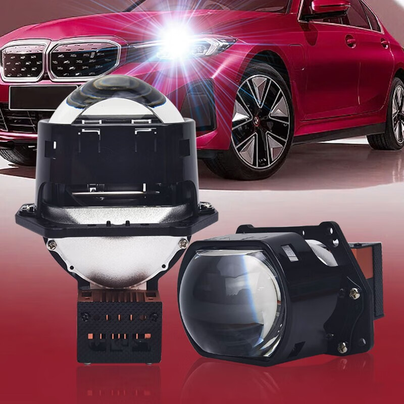 tir双棱镜方形led双光透镜大灯远近一体汽车灯 阿帕新朱雀pro