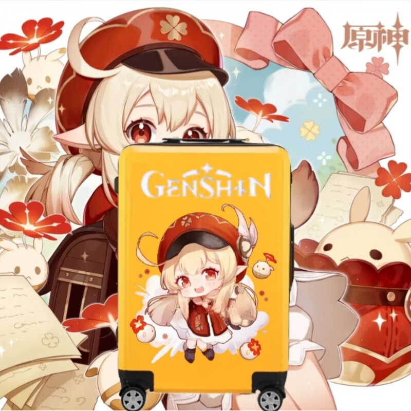 欧丽卡皮箱行李箱原神新款旅行箱Q版时尚20寸女登机箱24英寸拉杆箱大容 Q版可莉 24寸