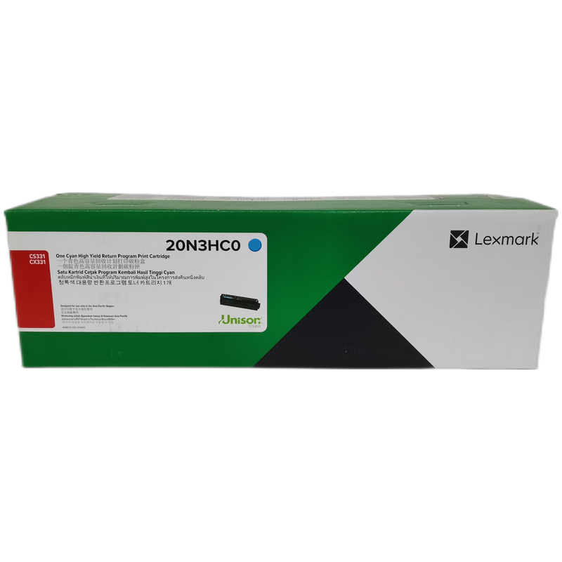 利盟（Lexmark）20N3硒鼓/粉盒 適用于CS331dw、CX331adwe彩色打印機(jī) 20N3HC0 青色（高容4500頁）