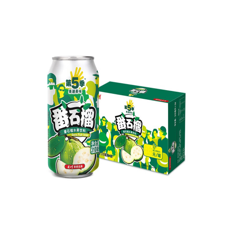 健力宝健力宝第五季番石榴芒果水蜜桃橙味水果饮料310ml*12罐夏日畅饮