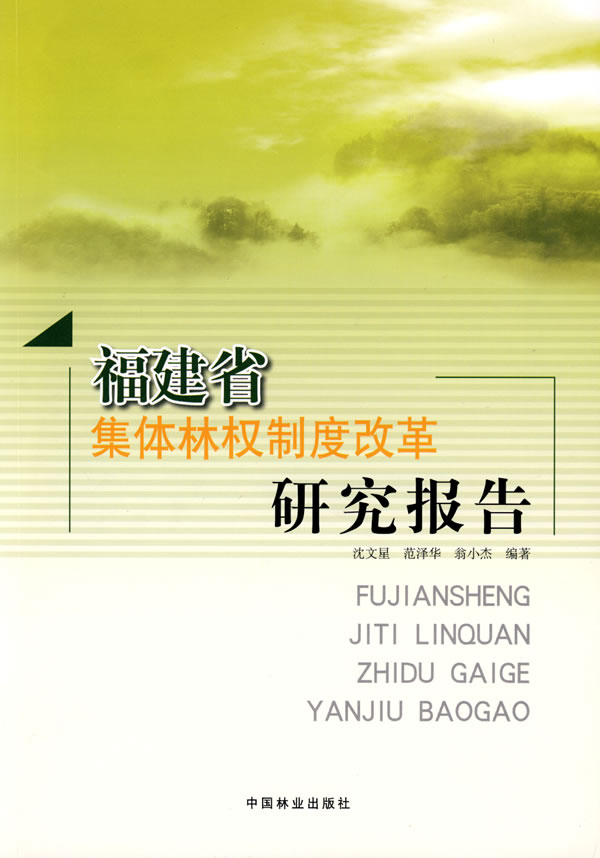 福建省集体林权制度改革研究报告 经济 书籍